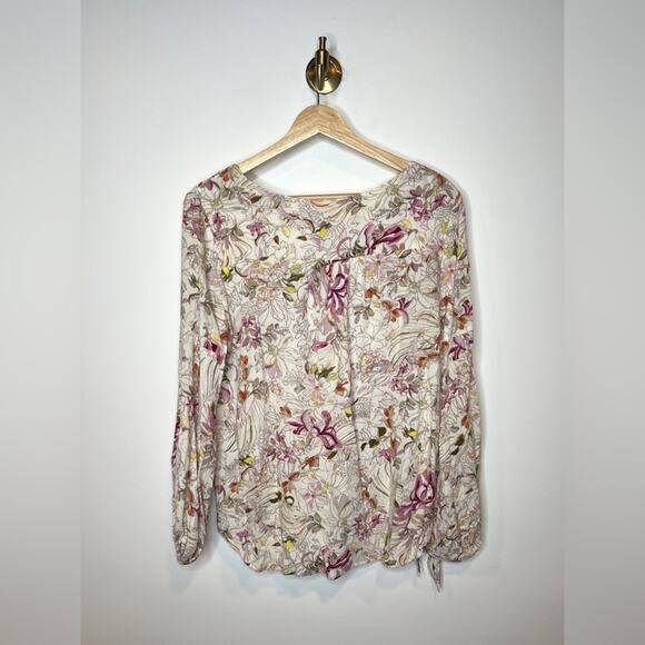 Maeve by Anthropologie Floral Printed Blouse Long Sleeve - Picture 4 of 5